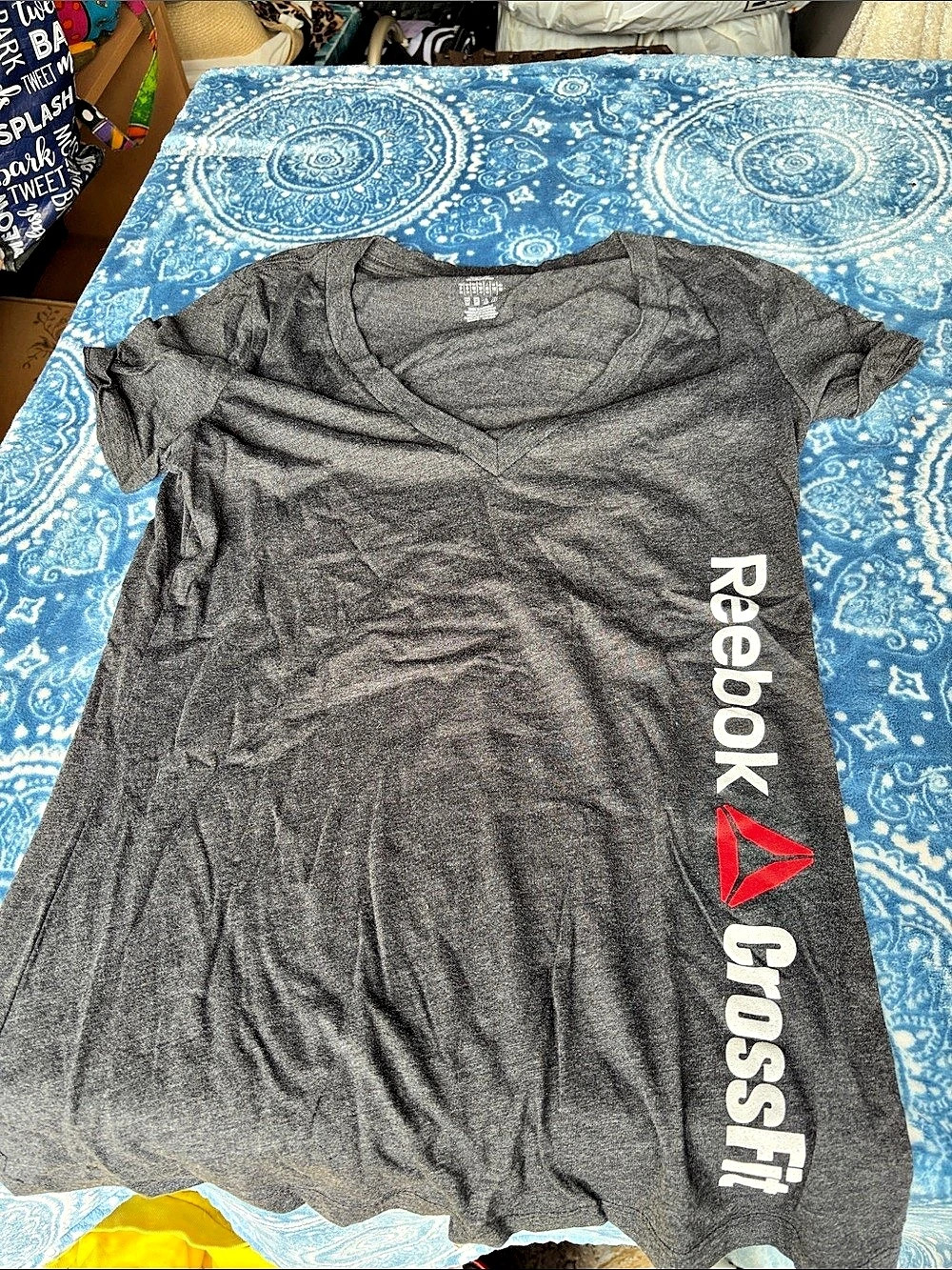 Reebok CrossFit Short Sleeve Tee in Gray